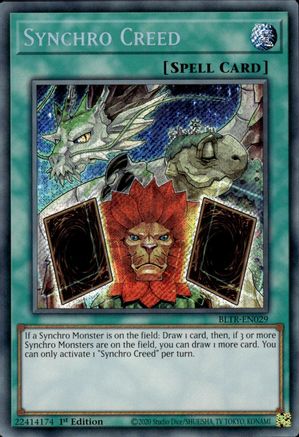 Synchro Creed (BLTR-EN029) - Battles of Legend: Terminal Revenge 1st Edition - Premium Yugioh Single from Konami - Just $0.25! Shop now at Game Crave Tournament Store