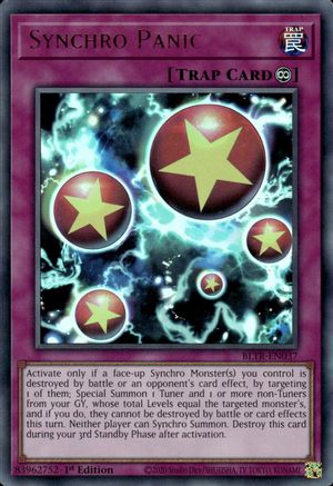 Synchro Panic (BLTR-EN037) - Battles of Legend: Terminal Revenge 1st Edition - Premium Yugioh Single from Konami - Just $0.25! Shop now at Game Crave Tournament Store