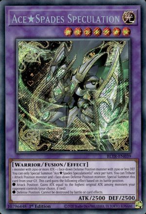 Ace Spades Speculation (BLTR-EN039) - Battles of Legend: Terminal Revenge 1st Edition - Premium Yugioh Single from Konami - Just $0.25! Shop now at Game Crave Tournament Store