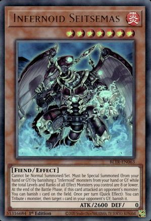 Infernoid Seitsemas (BLTR-EN063) - Battles of Legend: Terminal Revenge 1st Edition - Premium Yugioh Single from Konami - Just $0.25! Shop now at Game Crave Tournament Store