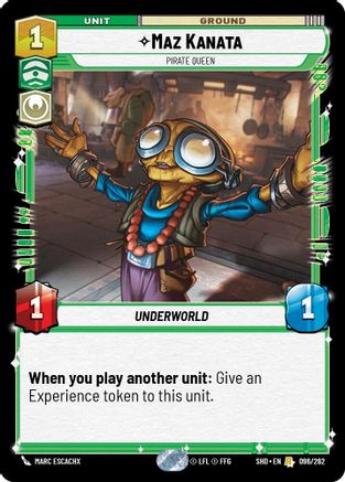 Maz Kanata - Pirate Queen (096/262) - Shadows of the Galaxy Foil - Premium Star Wars: Unlimited Single from Shadows of the Galaxy - Just $0.12! Shop now at Game Crave Tournament Store