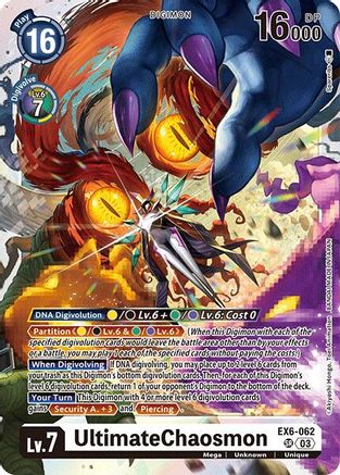 UltimateChaosmon (EX6-062) - Infernal Ascension Foil - Premium Digimon Single from Bandai - Just $8.26! Shop now at Game Crave Tournament Store