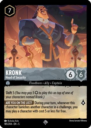 Kronk - Head of Security (185/204) - Shimmering Skies - Premium Lorcana Single from Shimmering Skies - Just $0.25! Shop now at Game Crave Tournament Store