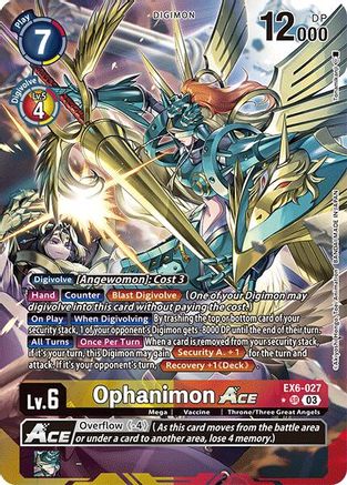 Ophanimon ACE (Alternate Art) (EX6-027) - Infernal Ascension Foil - Premium Digimon Single from Bandai - Just $6.71! Shop now at Game Crave Tournament Store