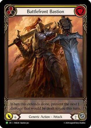 Battlefront Bastion (Yellow) - FAB236 (FAB236) - Flesh and Blood: Promo Cards Rainbow Foil