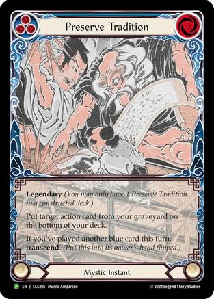 Preserve Tradition // Inner Chi - LGS286 (LGS286) - Flesh and Blood: Promo Cards Rainbow Foil