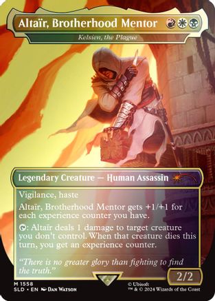 Altair, Brotherhood Mentor - Kelsien, the Plague (Rainbow Foil) (SLD-1558) - Secret Lair Drop Series Foil - Premium MTG Single from Wizards of the Coast - Just $2.75! Shop now at Game Crave Tournament Store
