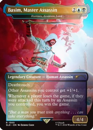 Basim, Master Assassin - Ramses, Assassin Lord (Rainbow Foil) (SLD-1560) - Secret Lair Drop Series Foil - Premium MTG Single from Wizards of the Coast - Just $5.37! Shop now at Game Crave Tournament Store