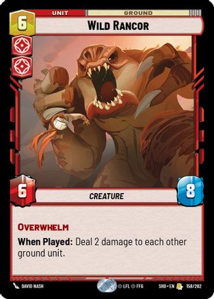 Wild Rancor (158/262) - Shadows of the Galaxy Foil - Premium Star Wars: Unlimited Single from Shadows of the Galaxy - Just $0.10! Shop now at Game Crave Tournament Store