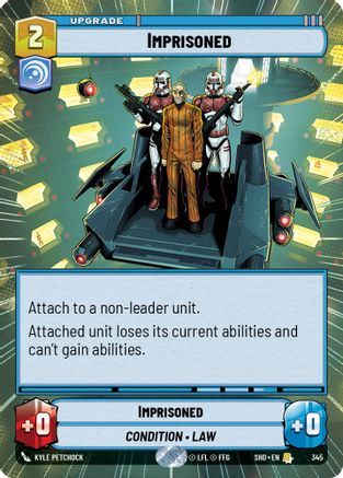 Imprisoned (Hyperspace) (345) - Shadows of the Galaxy Foil - Premium Star Wars: Unlimited Single from Shadows of the Galaxy - Just $1.60! Shop now at Game Crave Tournament Store