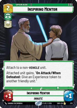 Inspiring Mentor (Hyperspace) (373) - Shadows of the Galaxy - Premium Star Wars: Unlimited Single from Shadows of the Galaxy - Just $0.60! Shop now at Game Crave Tournament Store