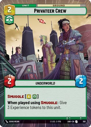 Privateer Crew (Hyperspace) (382) - Shadows of the Galaxy Foil - Premium Star Wars: Unlimited Single from Shadows of the Galaxy - Just $0.11! Shop now at Game Crave Tournament Store