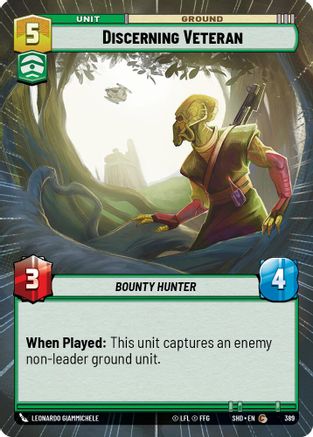 Discerning Veteran (Hyperspace) (389) - Shadows of the Galaxy Foil - Premium Star Wars: Unlimited Single from Shadows of the Galaxy - Just $0.13! Shop now at Game Crave Tournament Store