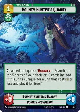 Bounty Hunter's Quarry (Hyperspace) (392) - Shadows of the Galaxy - Premium Star Wars: Unlimited Single from Shadows of the Galaxy - Just $0.25! Shop now at Game Crave Tournament Store