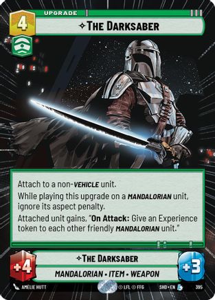 The Darksaber (Hyperspace) (395) - Shadows of the Galaxy Foil - Premium Star Wars: Unlimited Single from Shadows of the Galaxy - Just $8.74! Shop now at Game Crave Tournament Store