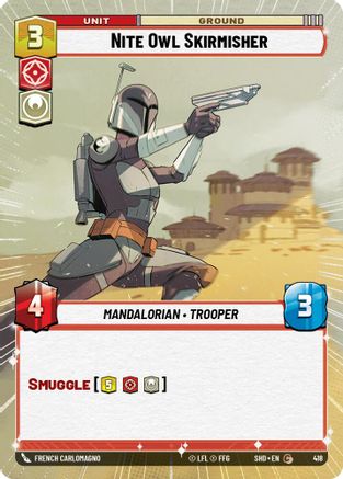 Nite Owl Skirmisher (Hyperspace) (418) - Shadows of the Galaxy Foil - Premium Star Wars: Unlimited Single from Shadows of the Galaxy - Just $0.12! Shop now at Game Crave Tournament Store