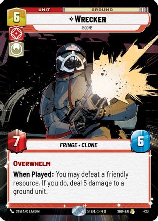 Wrecker - BOOM! (Hyperspace) (423) - Shadows of the Galaxy Foil - Premium Star Wars: Unlimited Single from Shadows of the Galaxy - Just $7.03! Shop now at Game Crave Tournament Store