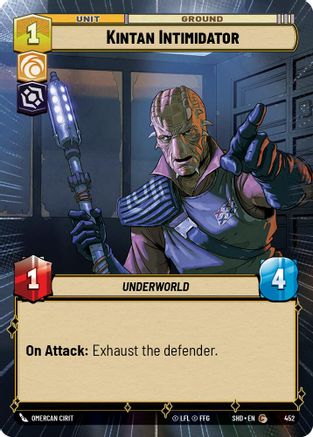 Kintan Intimidator (Hyperspace) (452) - Shadows of the Galaxy - Premium Star Wars: Unlimited Single from Shadows of the Galaxy - Just $0! Shop now at Game Crave Tournament Store