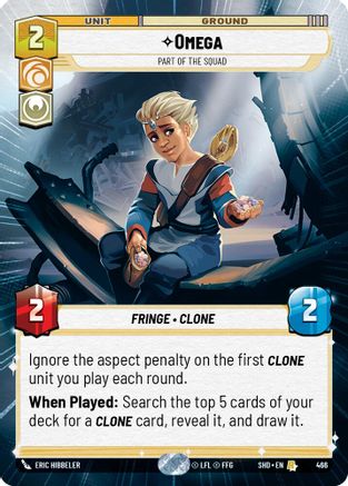 Omega - Part of the Squad (Hyperspace) (466) - Shadows of the Galaxy Foil - Premium Star Wars: Unlimited Single from Shadows of the Galaxy - Just $1.75! Shop now at Game Crave Tournament Store