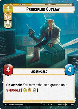 Principled Outlaw (Hyperspace) (469) - Shadows of the Galaxy - Premium Star Wars: Unlimited Single from Shadows of the Galaxy - Just $0.08! Shop now at Game Crave Tournament Store