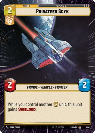 Privateer Scyk (Hyperspace) (480) - Shadows of the Galaxy Foil - Premium Star Wars: Unlimited Single from Shadows of the Galaxy - Just $0.09! Shop now at Game Crave Tournament Store