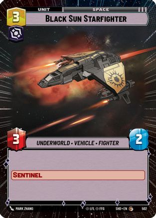 Black Sun Starfighter (Hyperspace) (502) - Shadows of the Galaxy Foil - Premium Star Wars: Unlimited Single from Shadows of the Galaxy - Just $0.29! Shop now at Game Crave Tournament Store