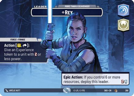 Rey - More Than a Scavenger (Showcase) (266) - Shadows of the Galaxy Foil - Premium Star Wars: Unlimited Single from Shadows of the Galaxy - Just $65.99! Shop now at Game Crave Tournament Store
