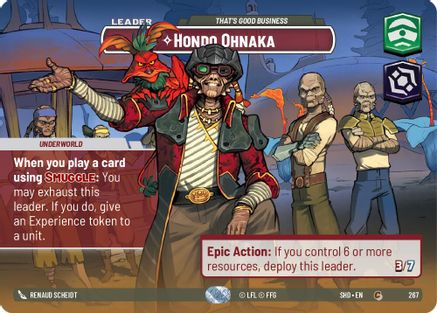 Hondo Ohnaka - That's Good Business (Showcase) (267) - Shadows of the Galaxy Foil - Premium Star Wars: Unlimited Single from Shadows of the Galaxy - Just $21.69! Shop now at Game Crave Tournament Store