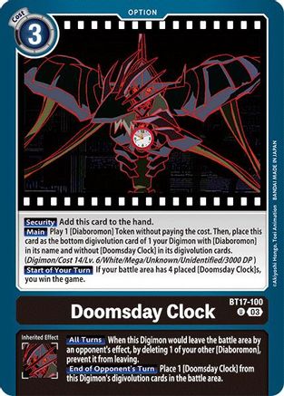 Doomsday Clock (BT17-100) - Secret Crisis - Premium Digimon Single from Bandai - Just $0.25! Shop now at Game Crave Tournament Store