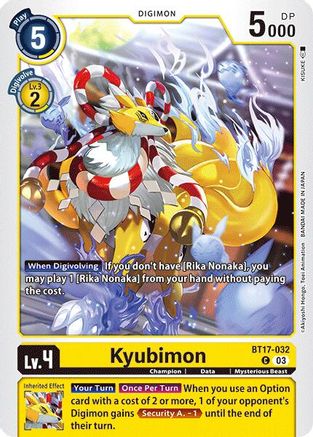 Kyubimon (BT17-032) - Secret Crisis - Premium Digimon Single from Bandai - Just $0.25! Shop now at Game Crave Tournament Store