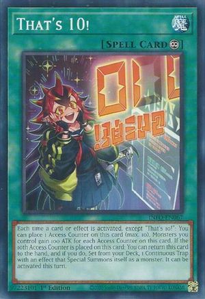 That's 10! (INFO-EN067) - The Infinite Forbidden 1st Edition - Premium Yugioh Single from Konami - Just $0.25! Shop now at Game Crave Tournament Store