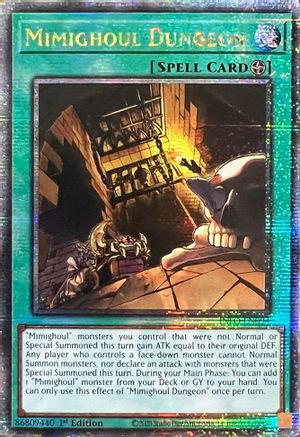Mimighoul Dungeon (Quarter Century Secret Rare) (INFO-EN094) - The Infinite Forbidden 1st Edition - Premium Yugioh Single from Konami - Just $20.88! Shop now at Game Crave Tournament Store