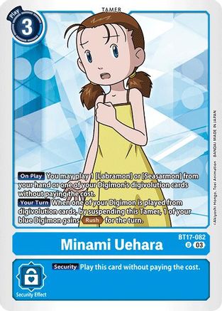 Minami Uehara (BT17-082) - Secret Crisis - Premium Digimon Single from Bandai - Just $0.25! Shop now at Game Crave Tournament Store