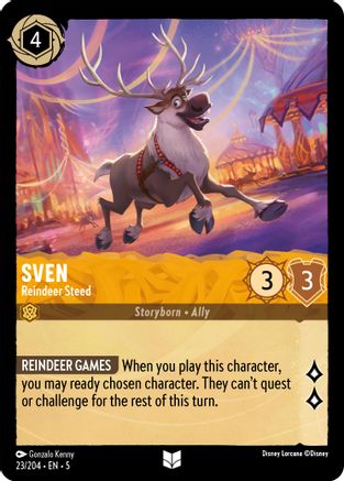 Sven - Reindeer Steed (23/204) - Shimmering Skies - Premium Lorcana Single from Shimmering Skies - Just $0.25! Shop now at Game Crave Tournament Store