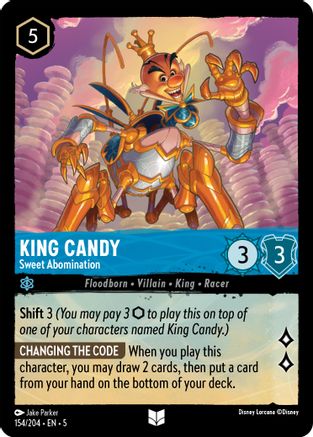 King Candy - Sweet Abomination (154/204) - Shimmering Skies Cold Foil - Premium Lorcana Single from Shimmering Skies - Just $0.30! Shop now at Game Crave Tournament Store