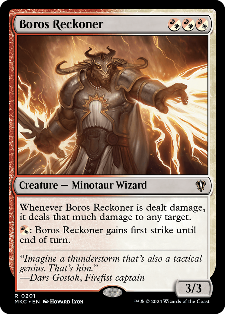 Boros Reckoner (MKC-201) - Murders at Karlov Manor Commander - Premium MTG Single from Wizards of the Coast - Just $0.25! Shop now at Game Crave Tournament Store