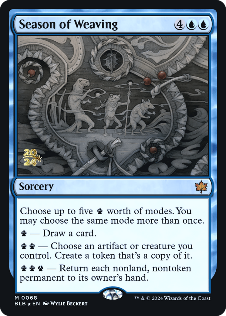 Season of Weaving (PBLB-68S) - Bloomburrow Promos Foil - Premium MTG Single from Wizards of the Coast - Just $3.83! Shop now at Game Crave Tournament Store