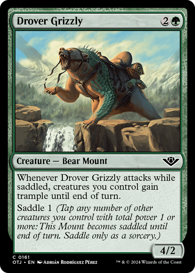Drover Grizzly (OTJ-161) - Outlaws of Thunder Junction - Premium MTG Single from Wizards of the Coast - Just $0.25! Shop now at Game Crave Tournament Store