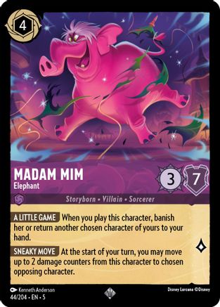Madam Mim - Elephant (44/204) - Shimmering Skies - Premium Lorcana Single from Shimmering Skies - Just $0.39! Shop now at Game Crave Tournament Store