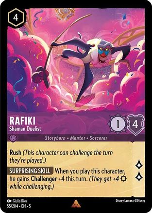 Rafiki - Shaman Duelist (55/204) - Shimmering Skies - Premium Lorcana Single from Shimmering Skies - Just $0.25! Shop now at Game Crave Tournament Store