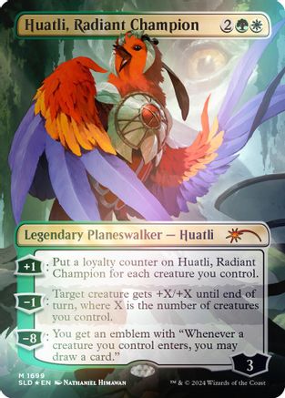 Huatli, Radiant Champion (Rainbow Foil) (SLD-1699) - Secret Lair Drop Series Foil - Premium MTG Single from Wizards of the Coast - Just $1! Shop now at Game Crave Tournament Store