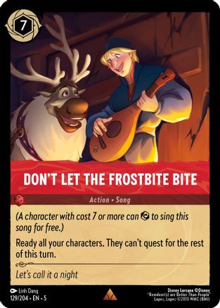 Don't Let the Frostbite Bite (129/204) - Shimmering Skies Cold Foil - Premium Lorcana Single from Shimmering Skies - Just $0.47! Shop now at Game Crave Tournament Store