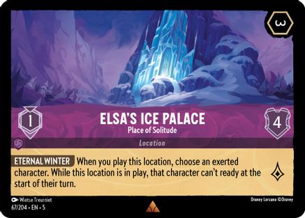 Elsa's Ice Palace - Place of Solitude (67/204) - Shimmering Skies - Premium Lorcana Single from Shimmering Skies - Just $0.25! Shop now at Game Crave Tournament Store