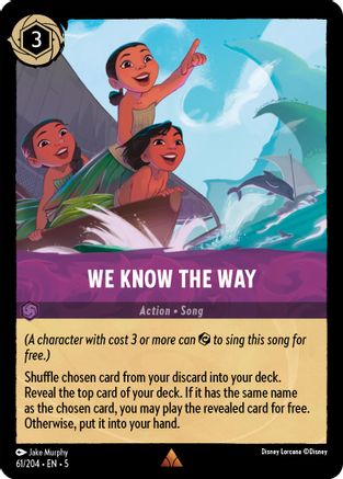 We Know the Way (61/204) - Shimmering Skies - Premium Lorcana Single from Shimmering Skies - Just $0.25! Shop now at Game Crave Tournament Store