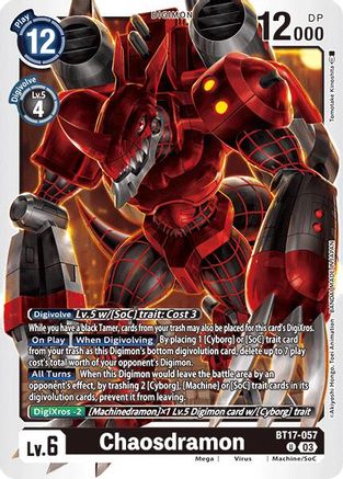 Chaosdramon (BT17-057) - Secret Crisis - Premium Digimon Single from Bandai - Just $0.25! Shop now at Game Crave Tournament Store