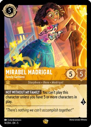 Mirabel Madrigal - Family Gatherer (14/204) - Shimmering Skies Cold Foil - Premium Lorcana Single from Shimmering Skies - Just $2.33! Shop now at Game Crave Tournament Store