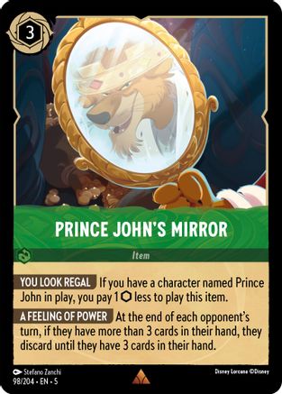 Prince John's Mirror (98/204) - Shimmering Skies - Premium Lorcana Single from Shimmering Skies - Just $0.28! Shop now at Game Crave Tournament Store
