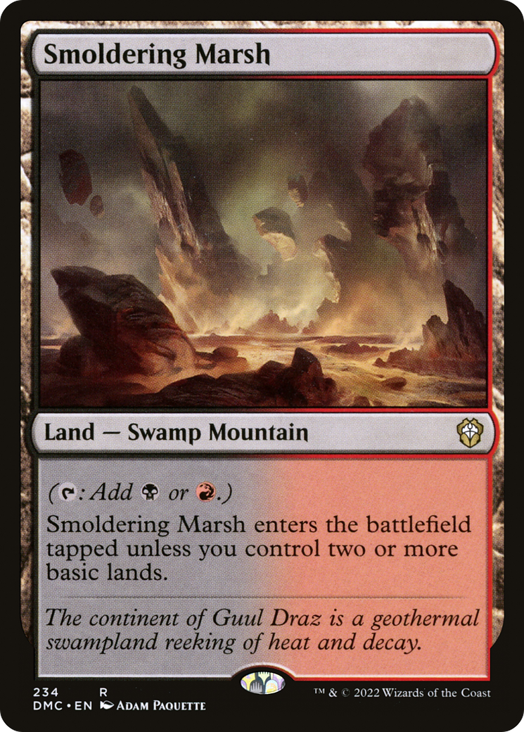 Smoldering Marsh (DMC-234) - Dominaria United Commander - Premium MTG Single from Wizards of the Coast - Just $0.25! Shop now at Game Crave Tournament Store
