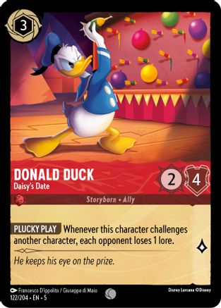Donald Duck - Daisy's Date (122/204) - Shimmering Skies Cold Foil - Premium Lorcana Single from Shimmering Skies - Just $0.27! Shop now at Game Crave Tournament Store