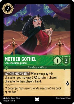 Mother Gothel - Conceited Manipulator (89/204) - Shimmering Skies Cold Foil - Premium Lorcana Single from Shimmering Skies - Just $0.48! Shop now at Game Crave Tournament Store